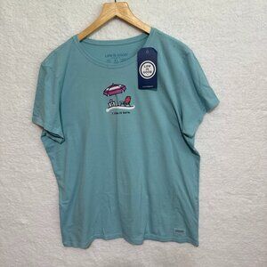 Life is Good Blue Womens xl Tee Shirt New with Tags